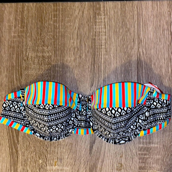 Hot Water Other - Tribal Geometric Halter Balconette Bikini Top